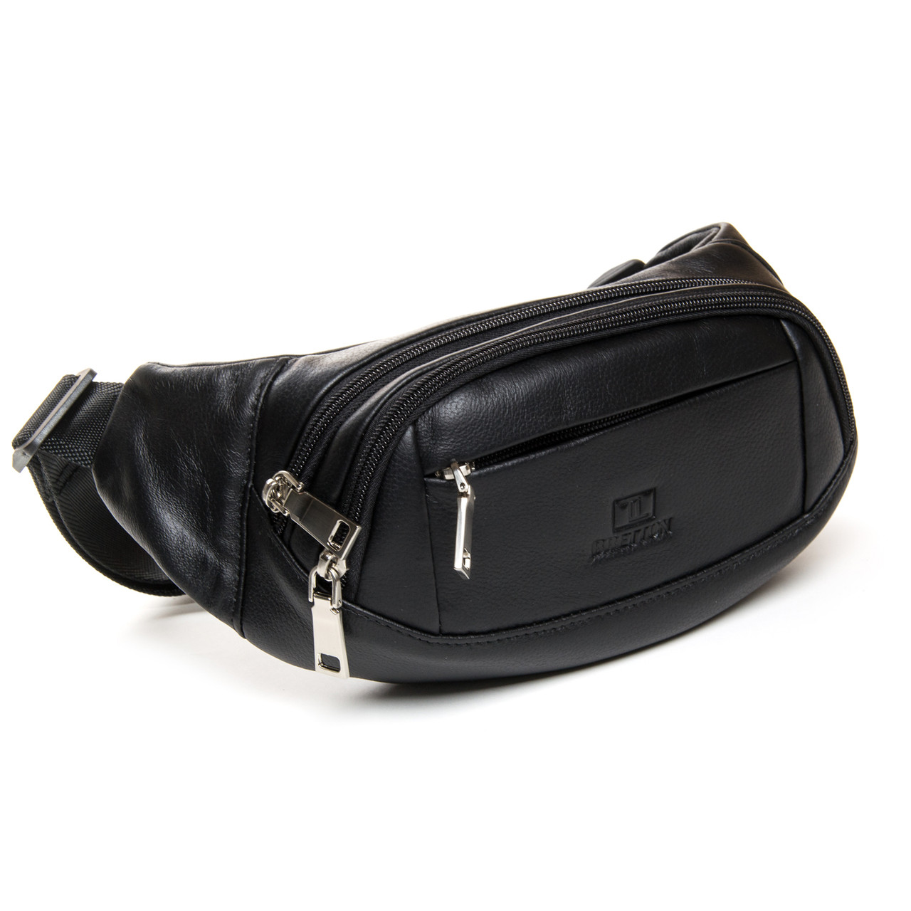 Чоловіча шкіряна сумка на пояс BRETTON 2800-5 black, фото 1