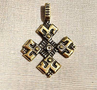 Латунний хрест Вишиванка малий