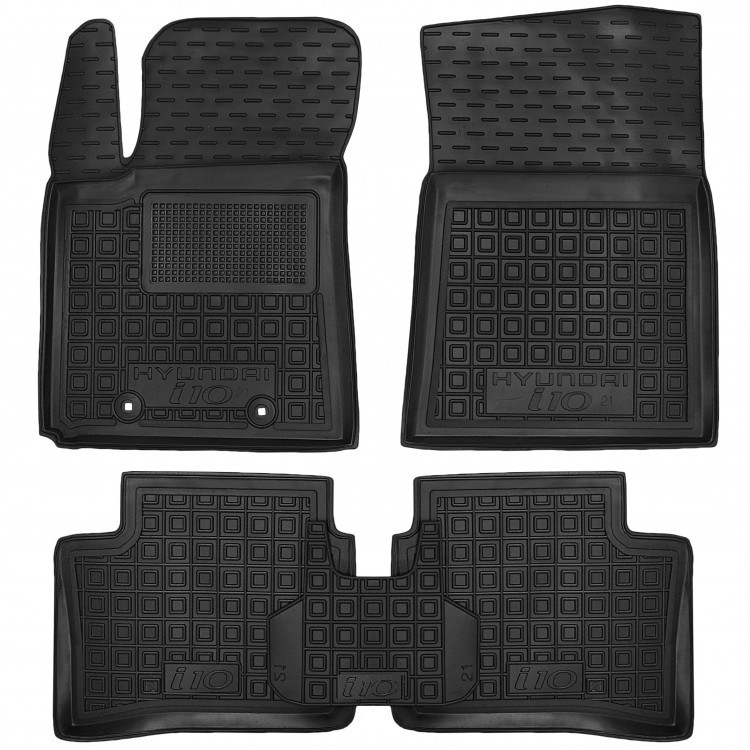 Резінові килимки в салон Hyundai i10 2021-, фото 1