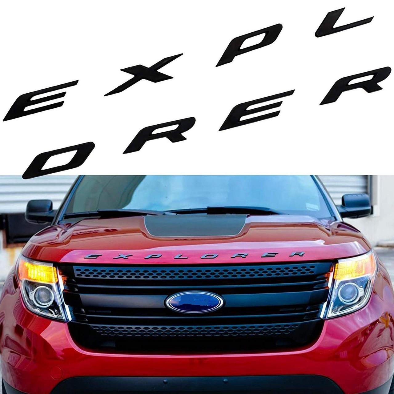 Эмблема EXPLORER Чёрная Матовая на двухстороннем скотче Ford - фото 2 - id-p1675982131