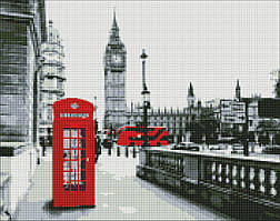 Алмазна мозаїка картина за номерами на підрамнику Дзвінок із Лондона арт. АМО7225