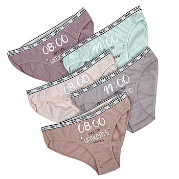 Труси сліпи жіночі з написом на резинці Donella (Morning) M