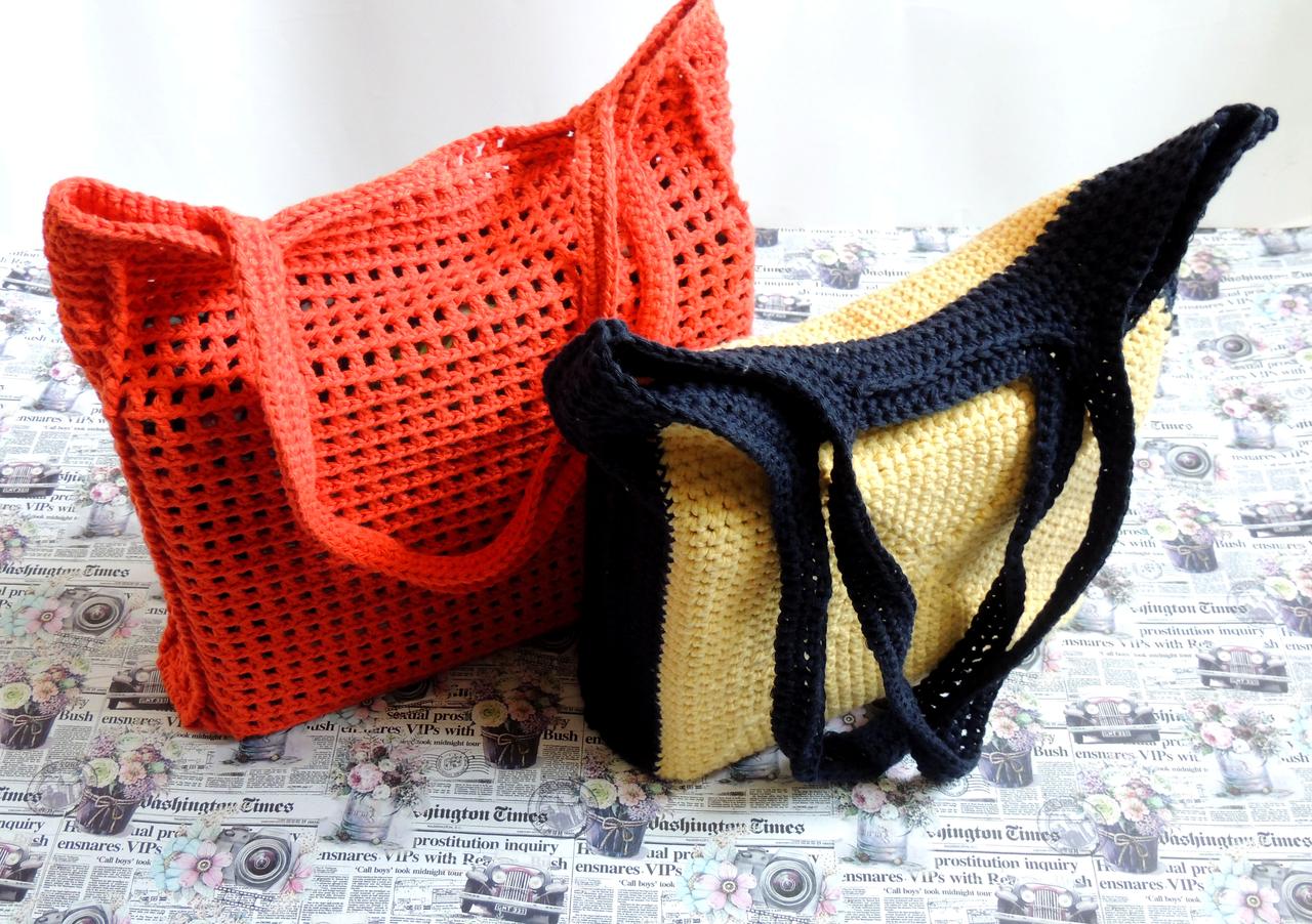 Сумка Шопер Авоська В'язана Дуже М'яка та Зручна Бавовна Бавовна Еко Сумка, фото 1