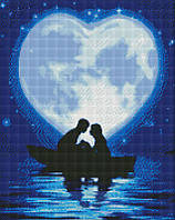 Алмазная мозаика картина по номерам на подрамнике Поцелуй под луной арт. AMO7234