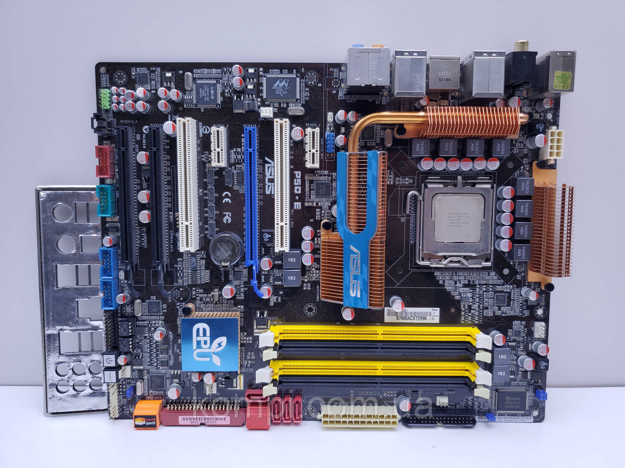 Материнская плата  ASUS P5Q-E (Socket 775,DDR2,P45,б/у), фото 1