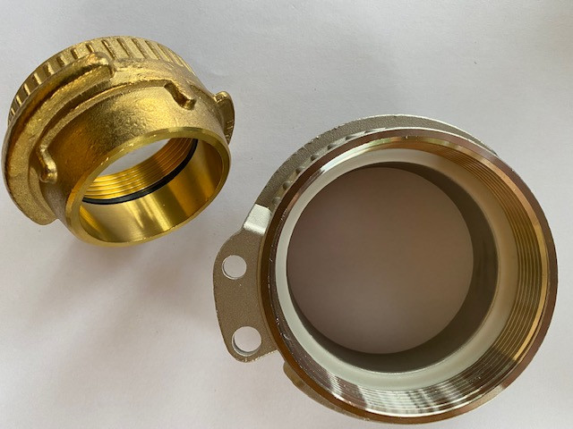 З'єднання швидкорознімні для автоцистерн, ж/д вагонів, флекситанк контейнерів типу VK (EN14420-6-4-16) DN80/3"(латунь), фото 1