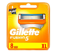 Лезвия кассеты картриджи Gillette Fusion 8шт Жилет Фьюжн 8шт