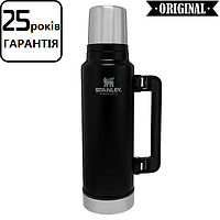 Термос Stanley Legendary Classic Matte Black 1.4 л. (металлические термосы Stanley для военных)