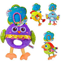 М'яке брязкальце-підвіска з музикою Bimbo ВМ-89005 шелест колискова заводна плюшева іграшка для малюків