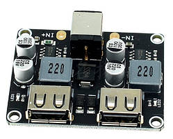 Модуль "швидкої"зарядки QC 3.0-  2х USB  від 4-32 В