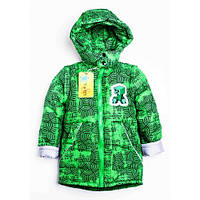 Дитяча куртка жилетка з світловідбиваючими елементами MineCraft зелена 134 ріст 1062b134