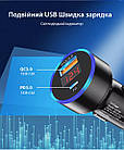 Автомобільний зарядний пристрій USB заряджання від прикурювача USB QC3.0 + Type-C PD 3.0 USLION UC6948 Black, фото 3