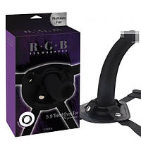 Страпон чорний на ременях Bend Over For ST59015