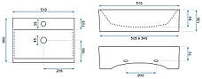 Умивальник (раковина) REA BONITA накладний - підвісний білий, фото 3