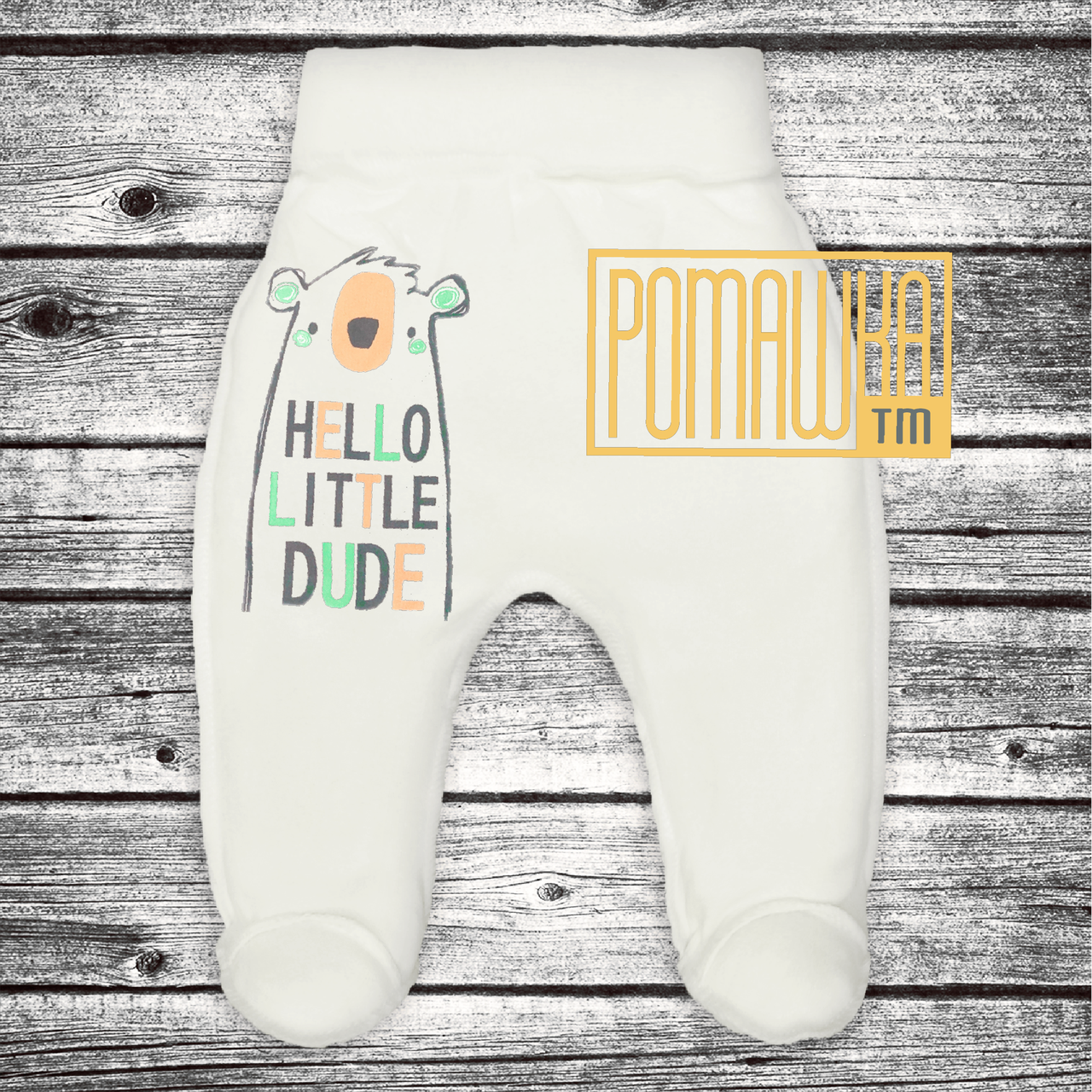 56 0-1 місяць теплі повзунки штанці для новонароджених у пологовий будинок шви назовні широка резинка байкові 3180 БЖВА