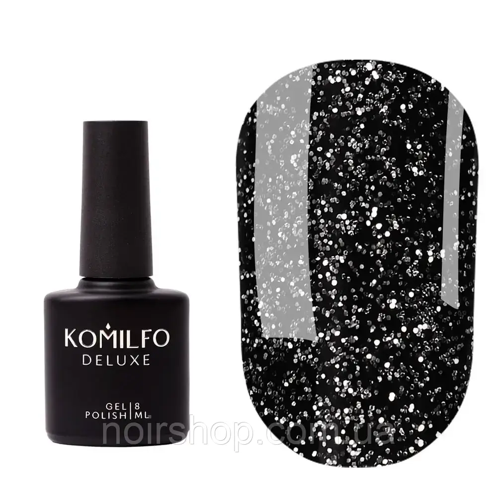Komilfo No Wipe Silver Top – топ для гель-лаку без липкого шару з УФ-фільтрами, 8 мл