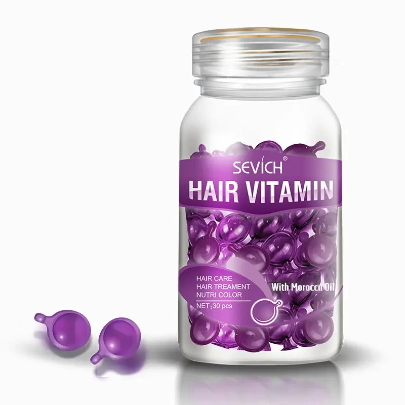 Вітамінні капсули для відновлення волосся Sevich Фіолетові 30 шт vitamin with morocan oil