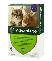 Advantage 80 Адвантейдж капли от блох для котов и кроликов от 4 до 8 кг, 1 шт