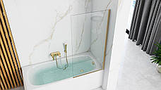 Шторка для ванни REA ELEGANT GOLD 70 см постійна, фото 2