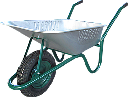 Тачка будівельна VULKAN 1-но колісна 150кг/85л оцинков., надув. колесо (економ)