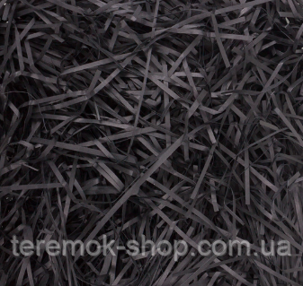 Наповнювач з паперу тишею для подарункових коробок чорний 100 гр