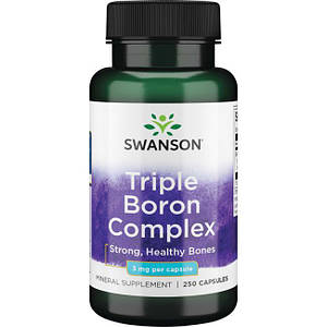 Комплекс із бору Swanson Triple Boron Complex 3 мг 250 капс.