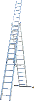 Лестница ELKOP VHR Profi 3x14 алюминиевая, 3 секции, 14 ступеней (37080)