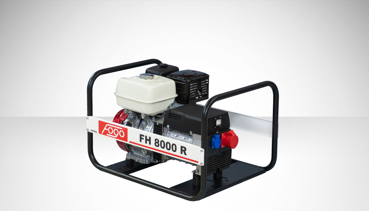 Генераторна установка FOGO FH8000R 3ф-7кВА/1ф-3,5кВт, двіг.Honda, бак-19,5л, ручностарт, стаб. напруги.