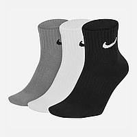 Носки Nike Everyday Lightweight Ankle (3 пари) Білий/Серій/Чорний - SX7677-964