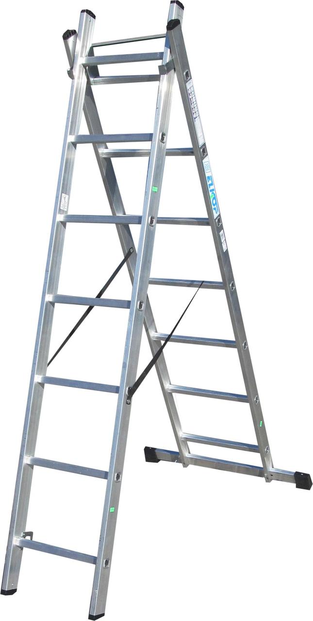 Драбина ELKOP VHR Trend 2x7 алюмінієва, 2 секції, 7 ступенів