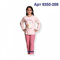 Пижама для девочек Baykar Турция детская трикотажная хб пижама на девочку домашний костюм зайчик Арт. 9350-209 152-158 см
