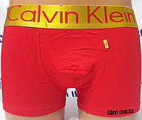 Мужские трусы боксеры Calvin Klein хлопок золотая резинка M