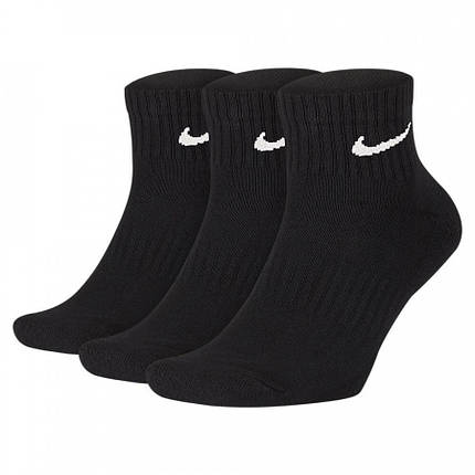 Носки Nike Everyday Cushioned Ankle (3 пари) Чорний - SX7667-010, фото 2