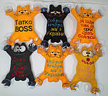 Іграшка в машину кіт Саймон із яйцями з вишивкою 26*15 см У наявності сині, жовті, салатові, рожеві та червоні., фото 5