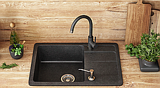 Кухонна мийка REA NILS BLACK набір 5в1, фото 3