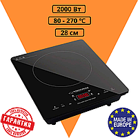 Індукційна плита 2 кВт на 1 Конфорку Esperanza EKH009 Vesuvius 2000W Переносна Настільна Електроплита 2000 Вт  Сенсорними кнопками
