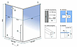 Душова кабіна REA FARGO GOLD 80х100, фото 2