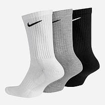 Носки Nike Everyday Lightweight Crew (3 пари) Білий/Серій/ Чорний - SX76-964, фото 3