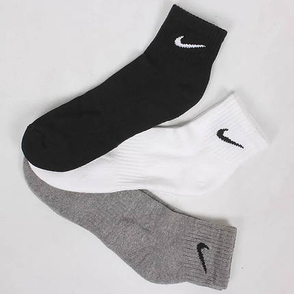 Носки Nike Everyday Cushioned Ankle (3 пари) Білий/Серій/Чорний - SX7667-964, фото 2