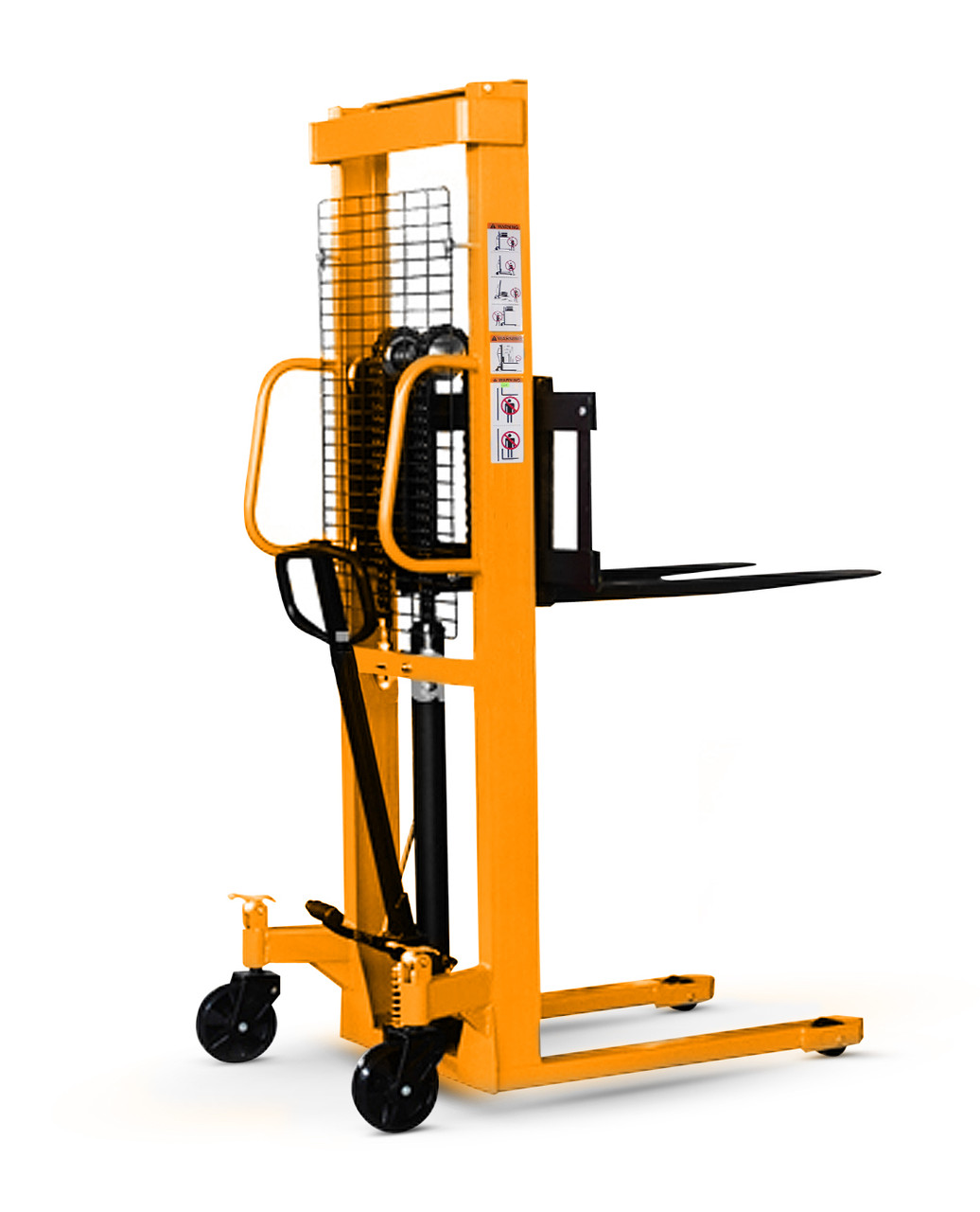 Штабелер VULKAN гідравлічний 2000кг, підйом-1,6м, довжина вил 1,1м, колір - жовтий