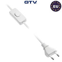 Кабель живлення GTV з вимикачем і вилкою 2м білий