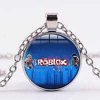 Кулон роблокс (Roblox )на серебристой цепочке -  логотип