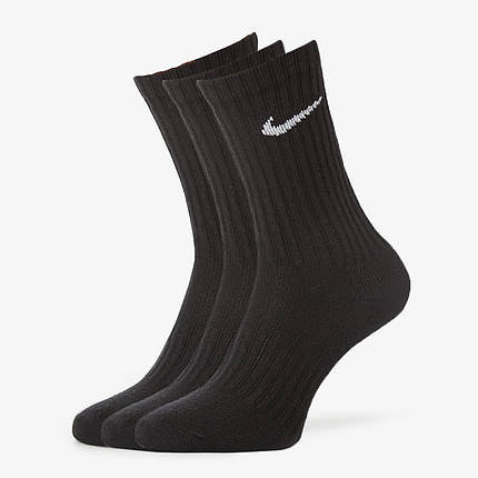 Носки Nike 3 Pack Value Cotton Crew Sock (3 пари) Чорний - SX4508-001, фото 2