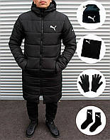 Набір 5 в 1 = Куртка парку +шапка +бафф +носки +перчатки