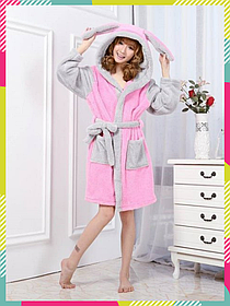 Кігурумі Халат зайчик жіночий піжама Kigurumirev Кігурумі для дорослих 155-165 см рожевий