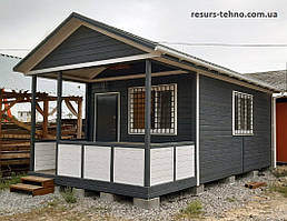 Дачний будинок 6 м х 4 м з терасою
