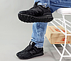 Чоловічі зимові кросівки New balance 574 black winter fur Нью Баланс чорні замшеві хутро низькі, фото 7