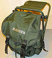 Стілець-рюкзак складаний міцний Ranger RBagPlus до 120 кг зелений, фото 5