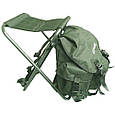 Стілець-рюкзак складаний міцний Ranger RBagPlus до 120 кг зелений, фото 3