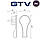 Вилка електрична GTV кутова плоска 16A 250V Чорна, фото 3